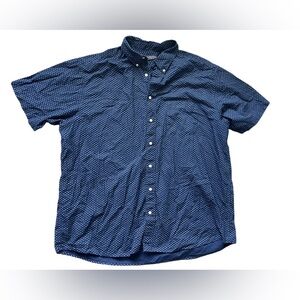 Roundtree & Yorke Big & Tall Blue Patterned Shirt